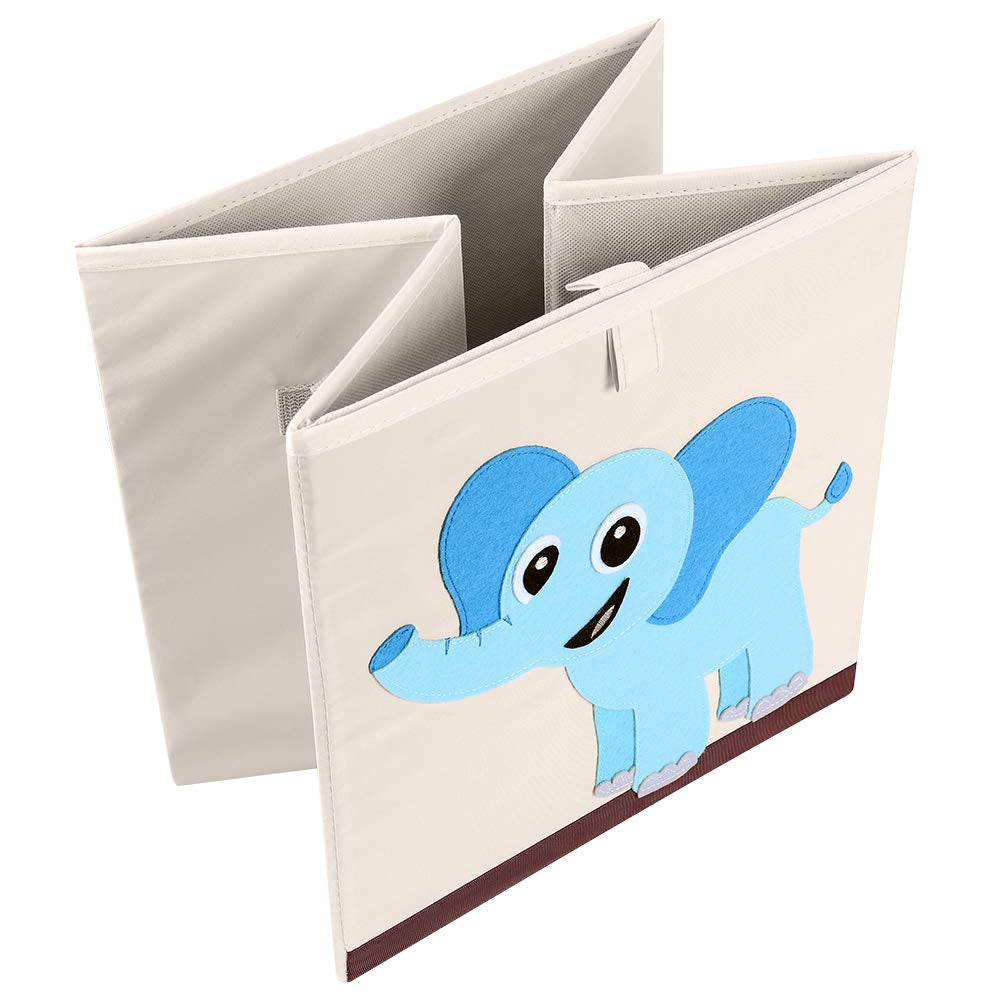 Foldable Animal Cube Storage Bins Fabric Toy Box/Chest/Organizer for Kids Nursery, 13 Inch (Toucan)