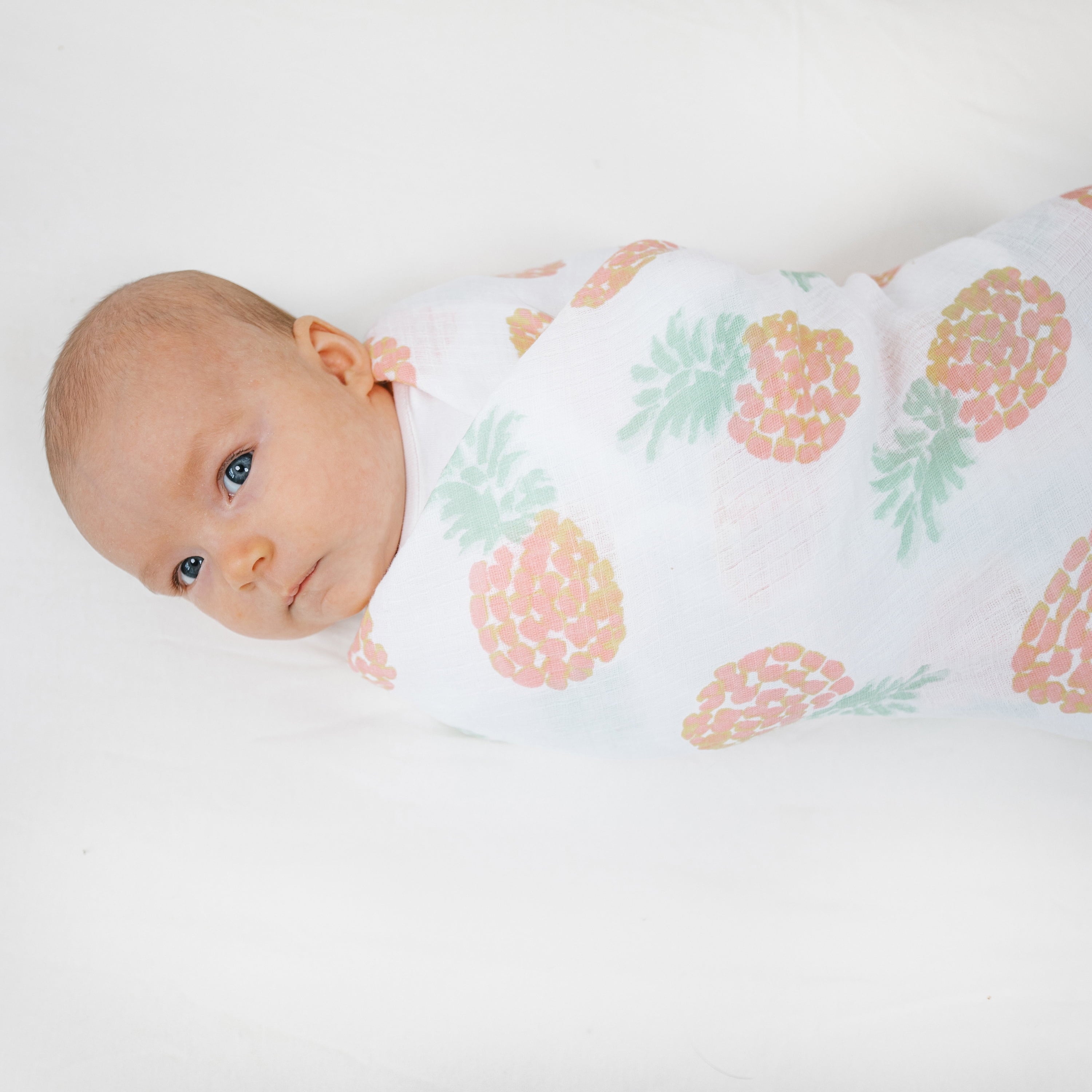 Essentials, Cotton Muslin Swaddle Blanket, Tropicalia, Girls, Infants, 4-Pack
