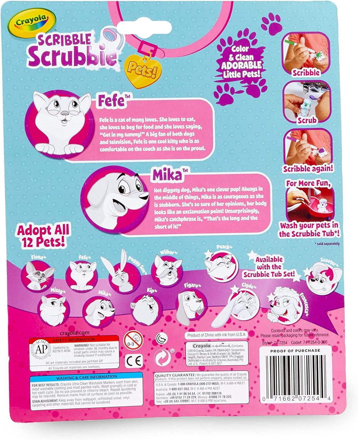 Scribble Scrubbie Pets, Dog & Cat, Kids Toys, Gift for Girls & Boys, Age 3, 4, 5, 6