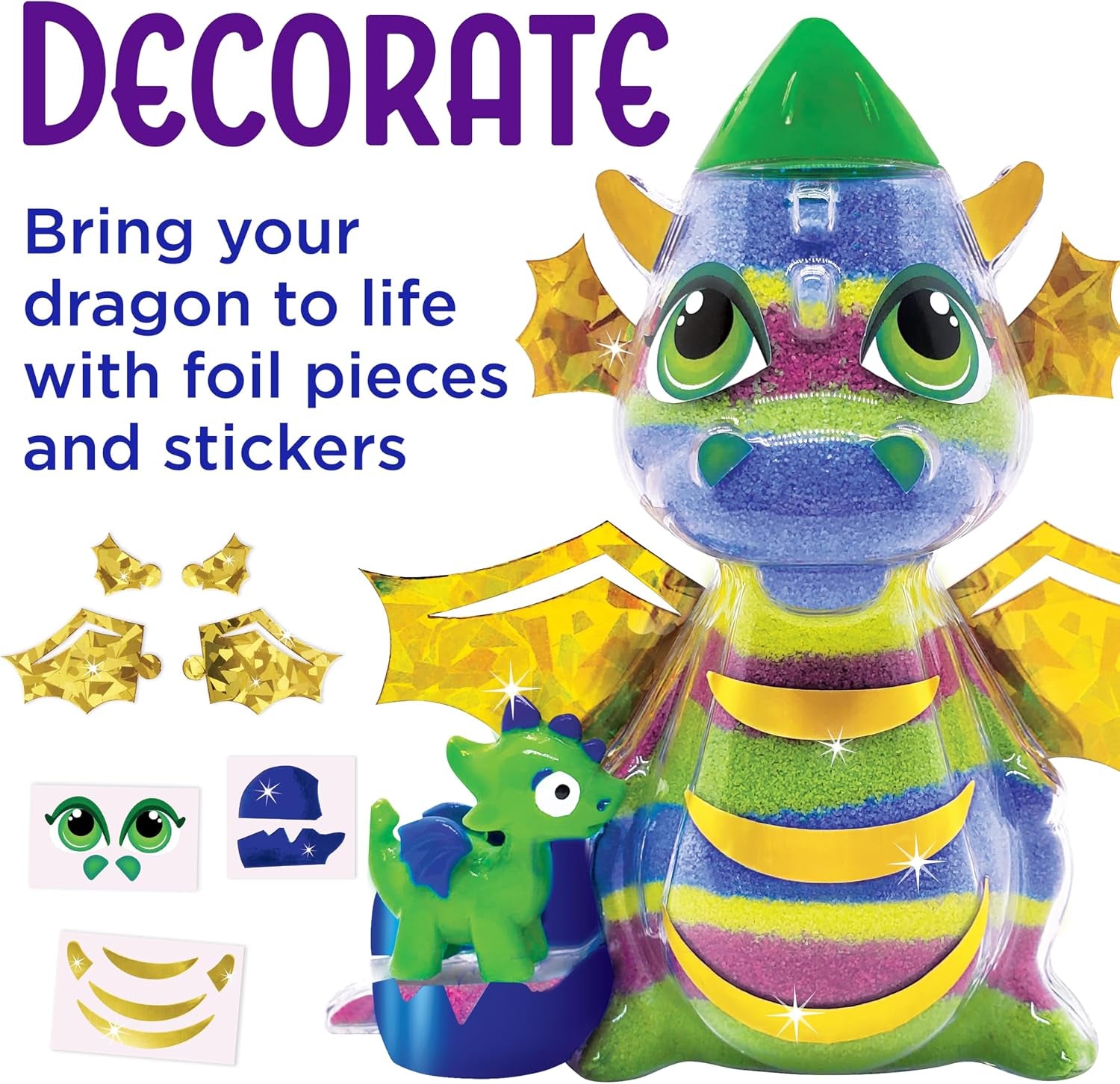 Sand Art Kit for Kids: Dragon | Peaceful Screen Free Summer Craft | Arts and Crafts for Kids (Ages 6+)
