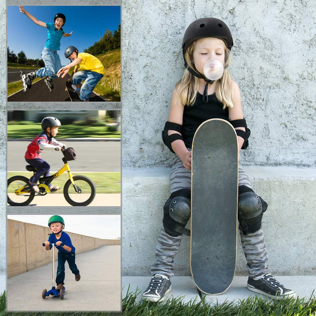 Kids Bike Helmet,Multi-Sport Protective Gear Set for 3-5-8-14 Years Boys Girls with Knee and Elbow Pads Wrist Guards Fit Roller Skates,Cycling,Skateboarding,Christmas Birthday Gifts for Kids
