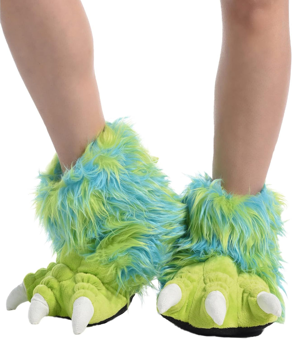 Animal Paw Slippers for Kids and Adults, Fun Costume for Kids, Cozy Furry Slippers
