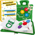 Plane Toys for Toddlers 1-3, Long Flight Must Haves, Quiet Busy Book for 1 Year Old, Airplane Toddler Travel Toys, No Noise Activity Book, All Parts Attached, Gift for Girls & Boys