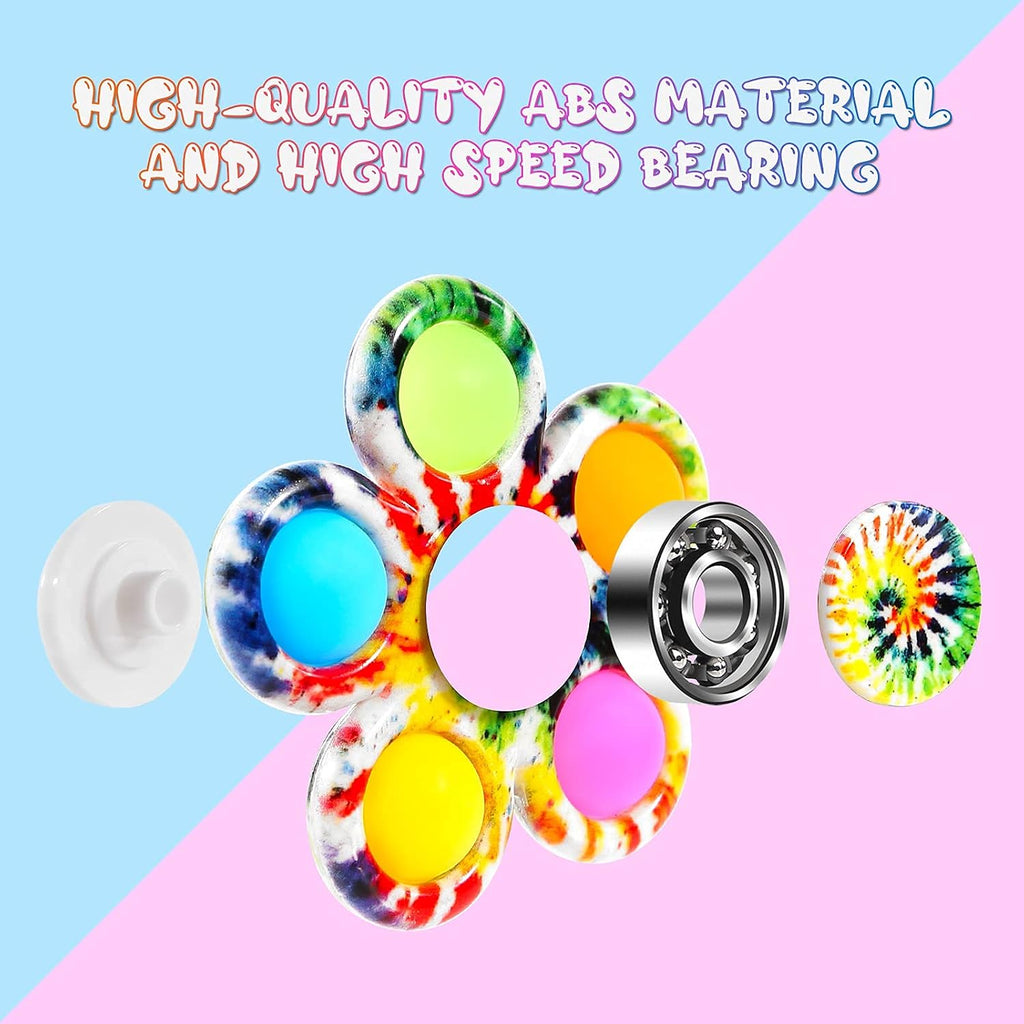 Fidget Spinners Pop for Kids 2 Pack, Sensory Fidget Toys for Kids 4-8-12, Goodie Bags Stuffers for Kids, ADHD Autism Fidget Toys for Toddler 1-3-5 Boys Girls, Classroom Prizes