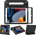 Kids Case for Ipad 9Th 8Th 7Th Generation (10.2 Inch, 2021/2020/2019) - with Screen Protector, Shockproof Light Weight Handle Stand Ipad 10.2 Case for Kids, Black