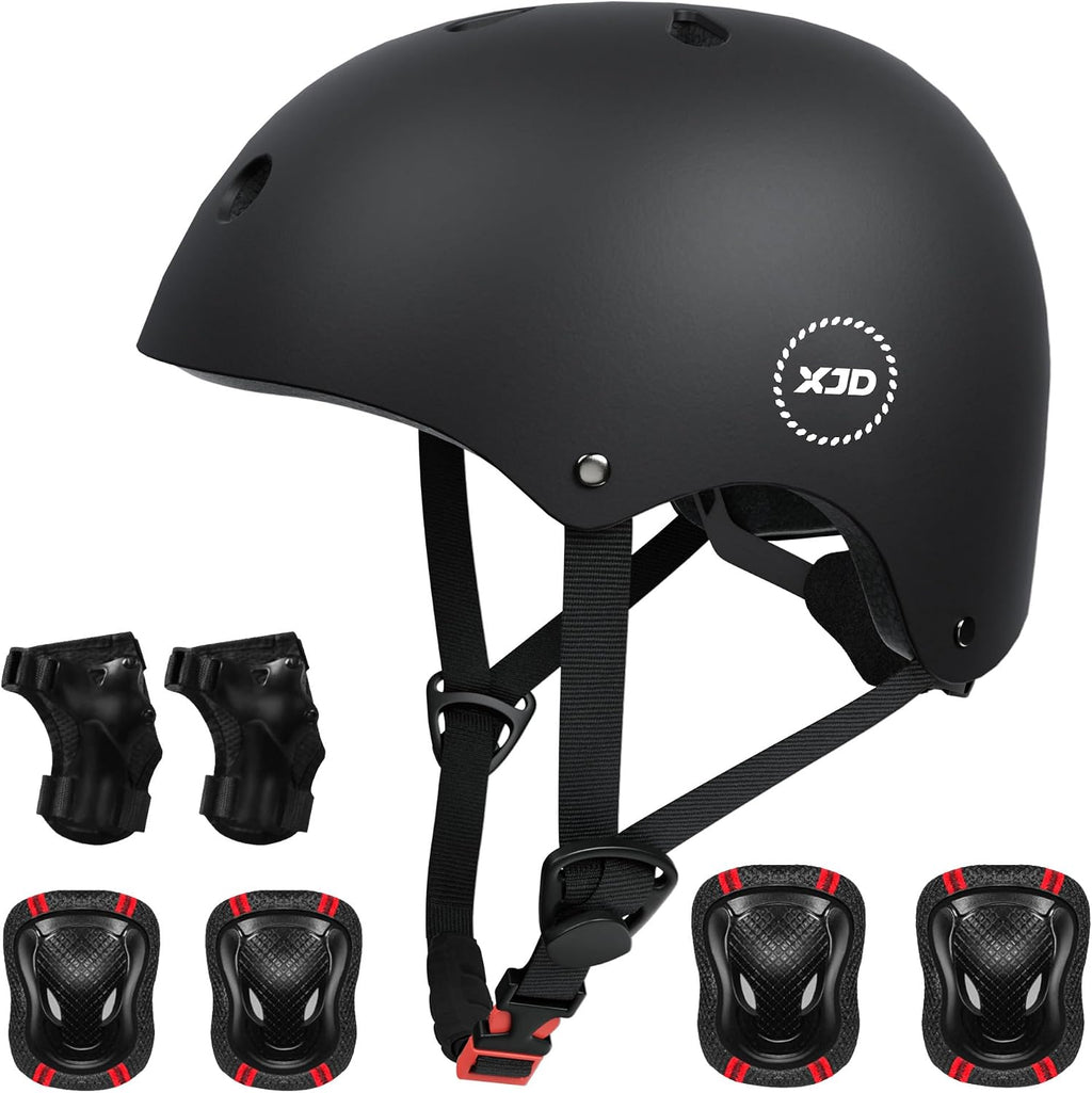 Kids Bike Helmet,Multi-Sport Protective Gear Set for 3-5-8-14 Years Boys Girls with Knee and Elbow Pads Wrist Guards Fit Roller Skates,Cycling,Skateboarding,Christmas Birthday Gifts for Kids