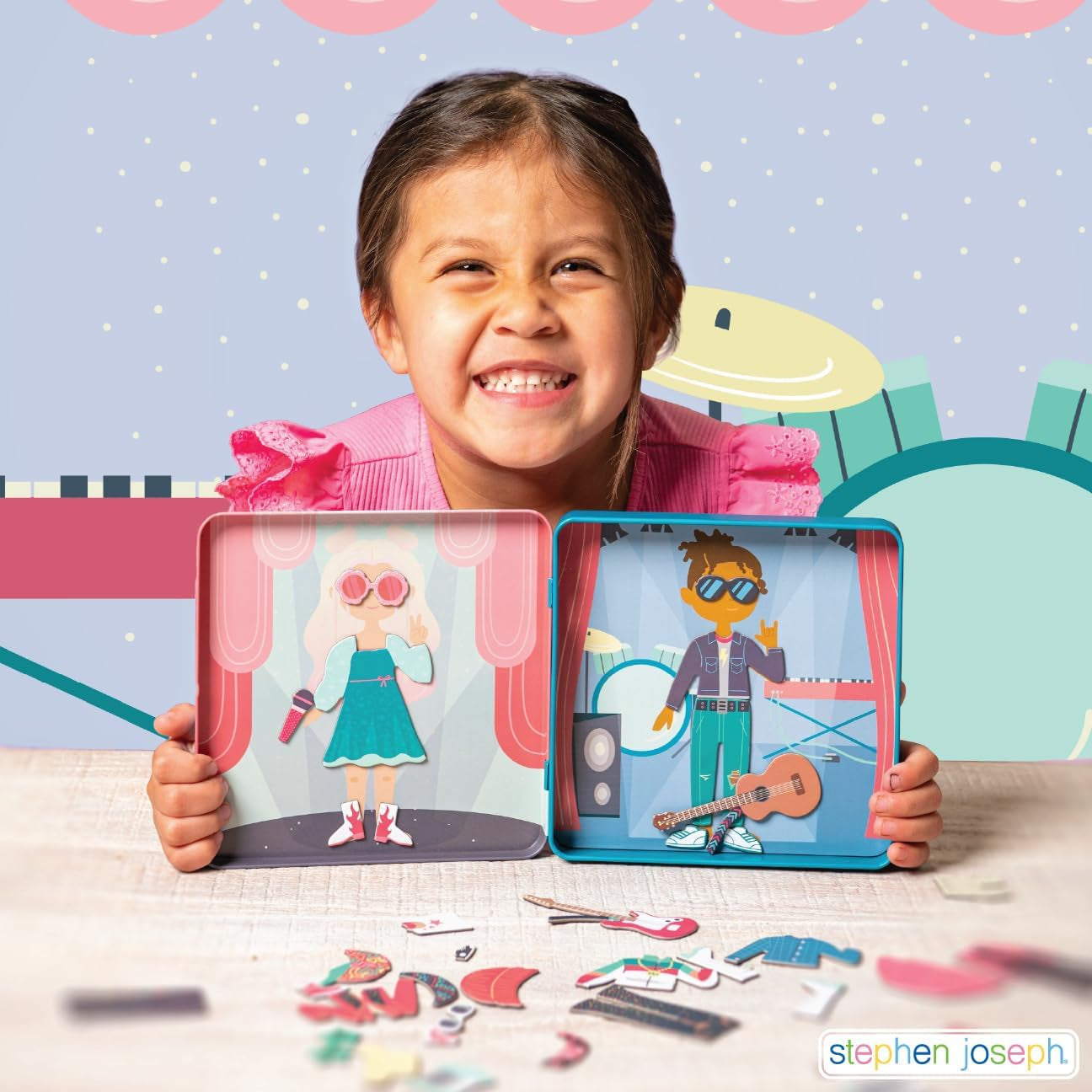, Travel Tin Magnetic Dress Up,Bunny and Cat Small, 40 Unique Pieces