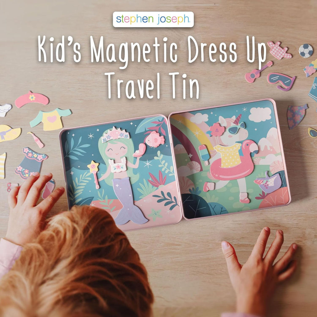 , Magnetic Dress up Dolls 40 PC Play Set – Screen-Free Pretend Play Magnetic Case, Ideal for Ages 3+ – Travel Game for Kids, Magnetic on the Go Activity Set, Shark and Tiger