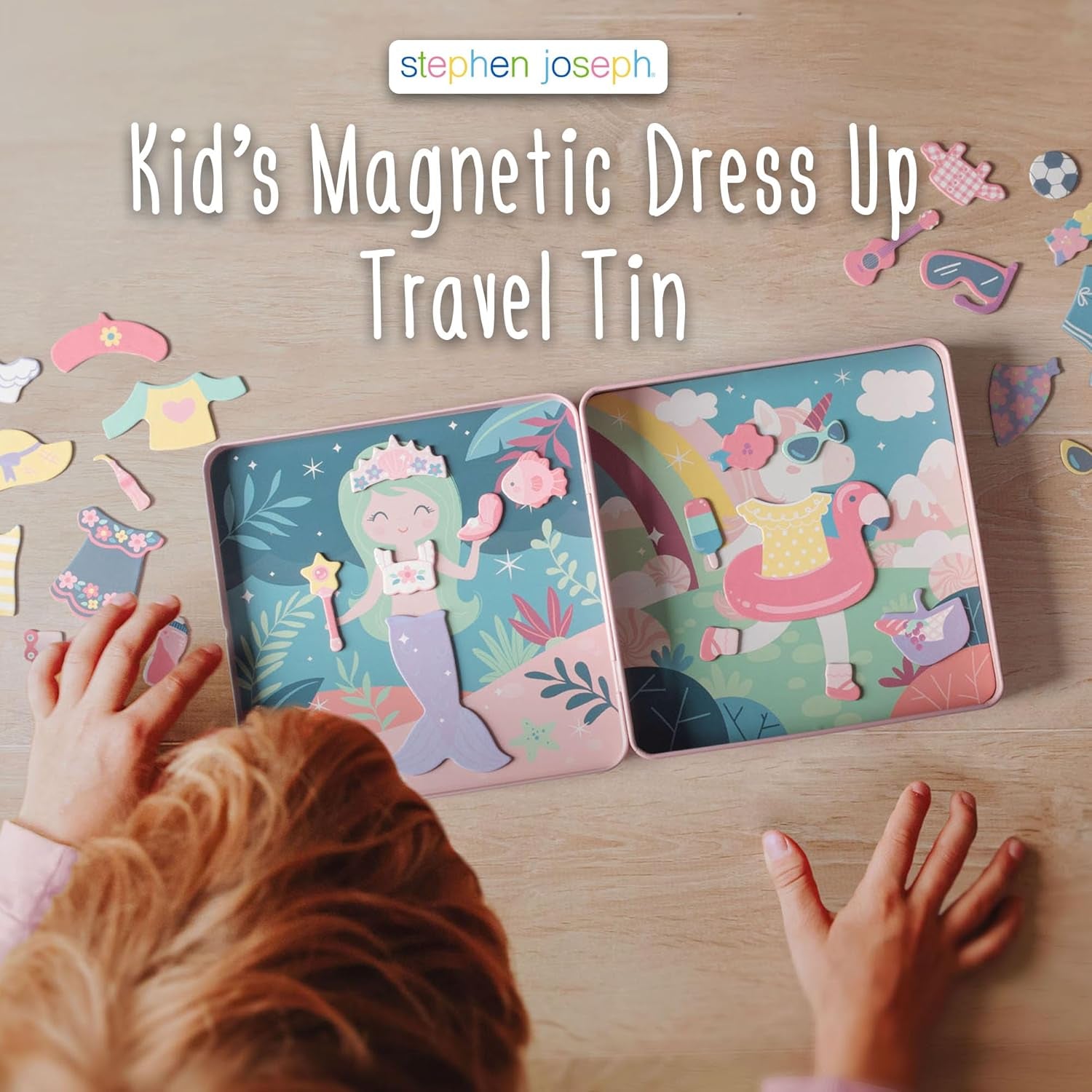 , Magnetic Dress up Dolls 40 PC Play Set – Screen-Free Pretend Play Magnetic Case, Ideal for Ages 3+ – Travel Game for Kids, Magnetic on the Go Activity Set, Shark and Tiger