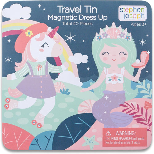 , Magnetic Dress up Dolls 40 PC Play Set – Screen-Free Pretend Play Magnetic Case, Ideal for Ages 3+ – Travel Game for Kids, Magnetic on the Go Activity Set, Unicorn and Mermaid