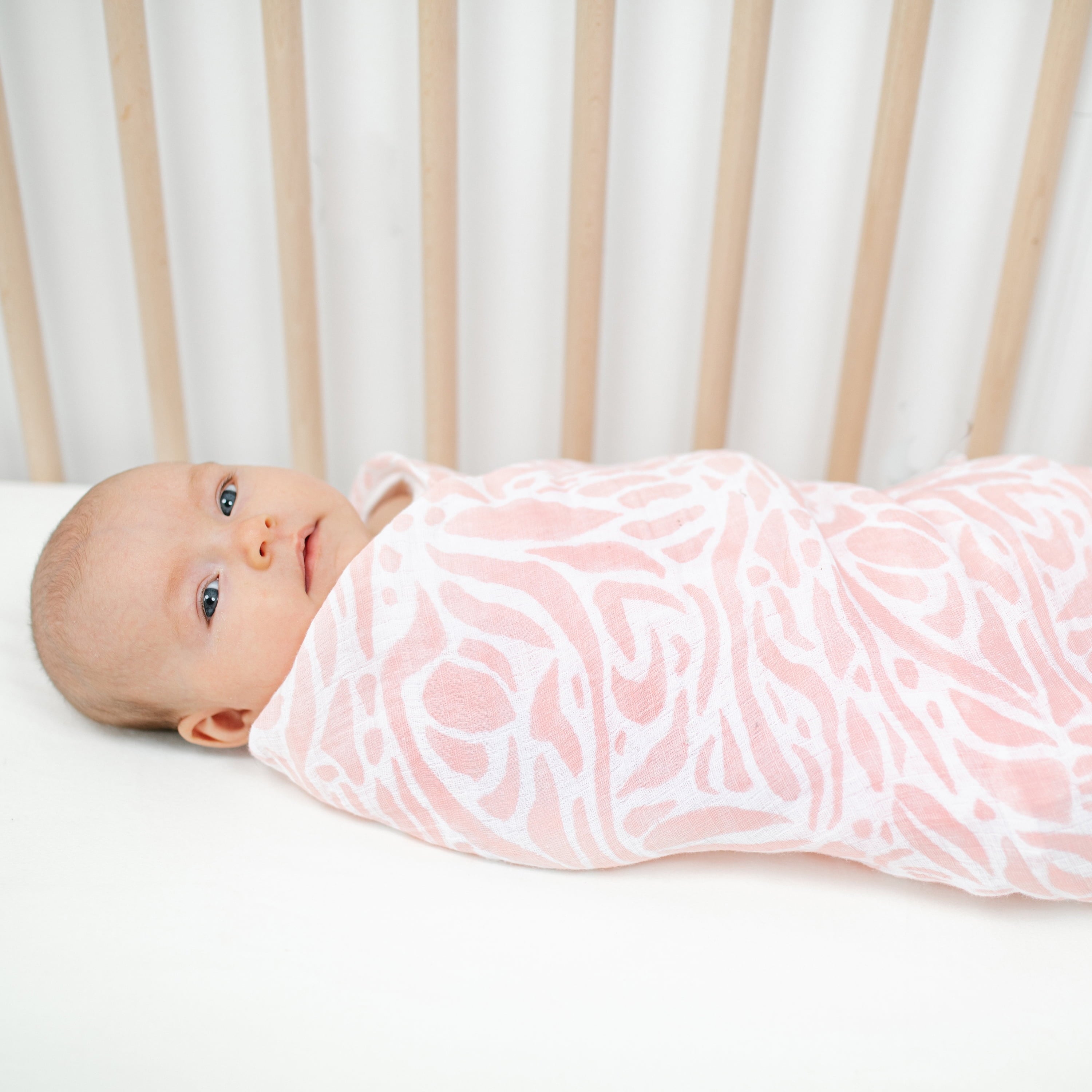 Essentials, Cotton Muslin Swaddle Blanket, Tropicalia, Girls, Infants, 4-Pack