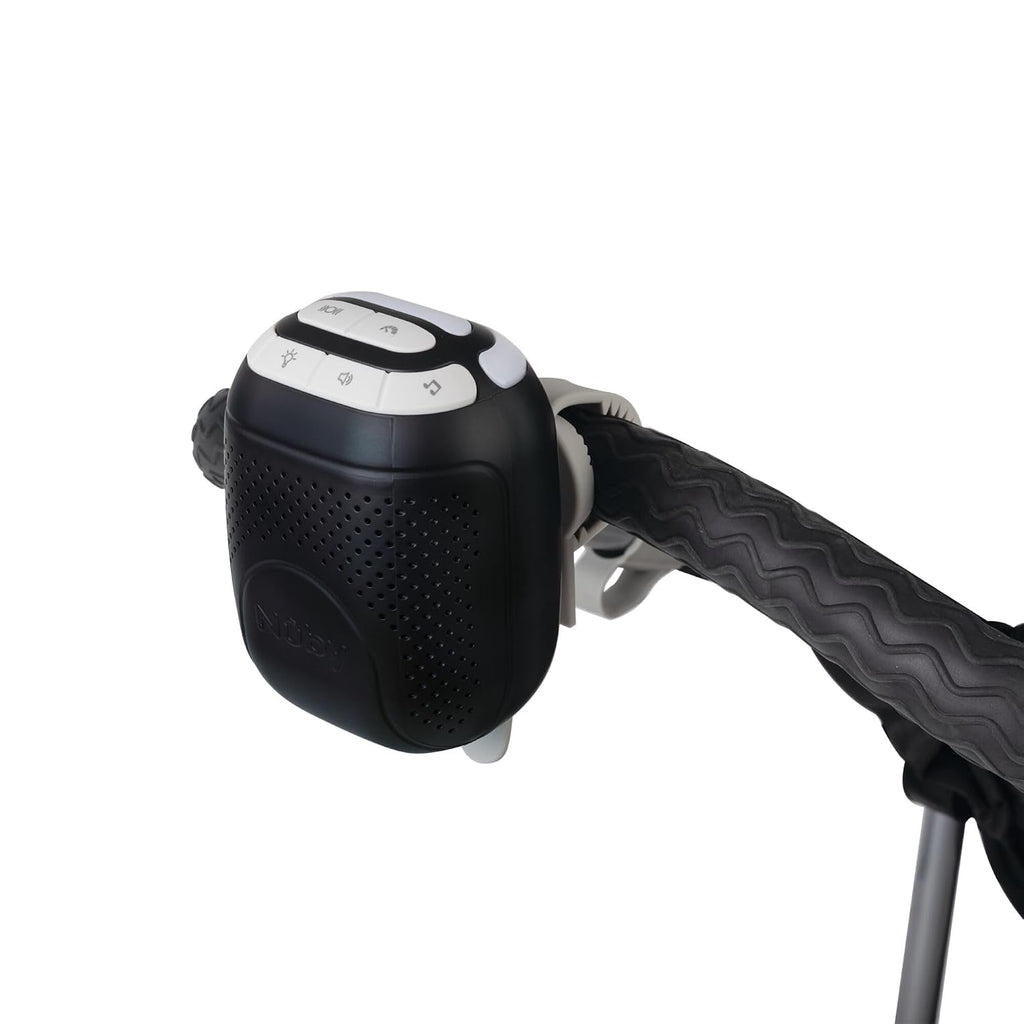 Stroller Rocker & Sound Machine for Babies - Portable Soother with 3 Vibration Speeds - USB-C Rechargeable - Attaches to Strollers & Cribs - Black