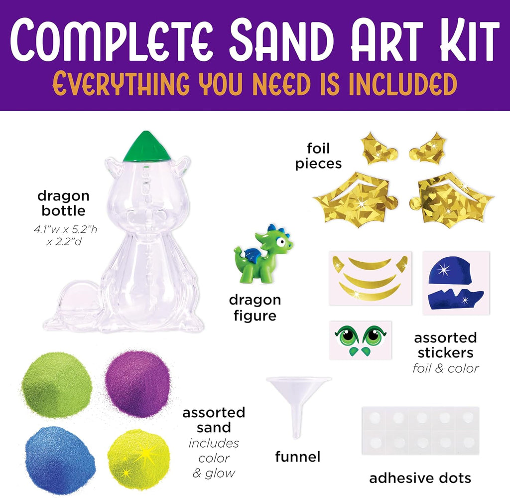 Sand Art Kit for Kids: Dragon | Peaceful Screen Free Summer Craft | Arts and Crafts for Kids (Ages 6+)