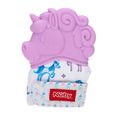 Happy Hands Silicone Teething Mitten for Babies - Soft Silicone Massaging Teether - Soothes Sore Gums - Easy-To-Wear and Machine Washable - 3+ Months - Unicorn