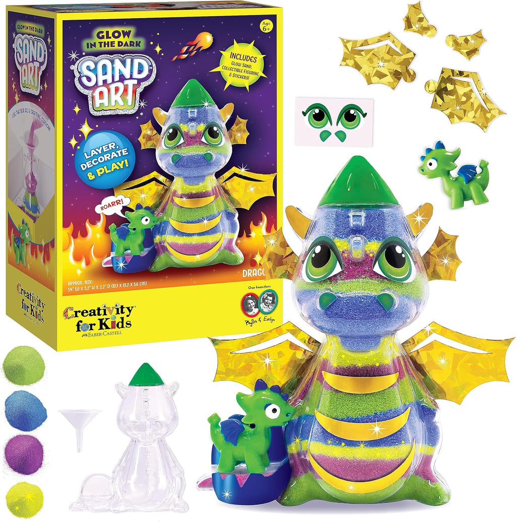 Sand Art Kit for Kids: Dragon | Peaceful Screen Free Summer Craft | Arts and Crafts for Kids (Ages 6+)