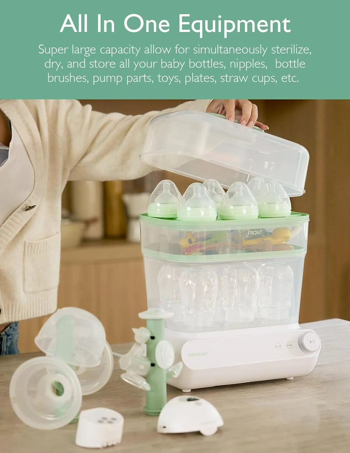 3 Layers Large Bottle Sterilizer and Dryer, Fast Sterilize and Dry