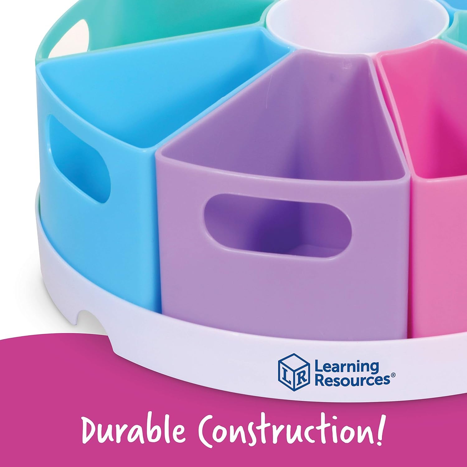 Create-A-Space Storage Center Pastel - Rotating Caddy Organizer for Kids, Art Supply Organizers for Markers, Pens and Pencils, Classroom Table Caddy for Teachers