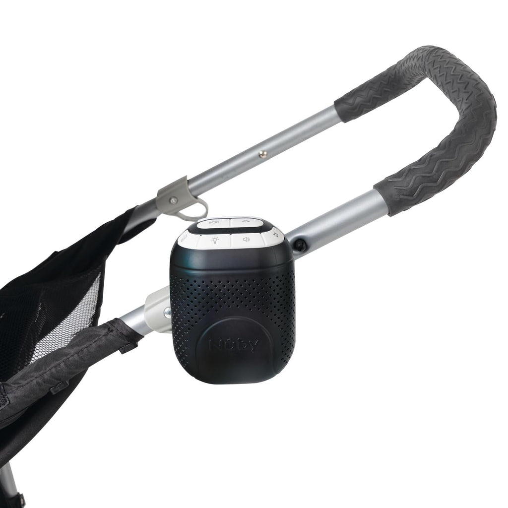 Stroller Rocker & Sound Machine for Babies - Portable Soother with 3 Vibration Speeds - USB-C Rechargeable - Attaches to Strollers & Cribs - Black