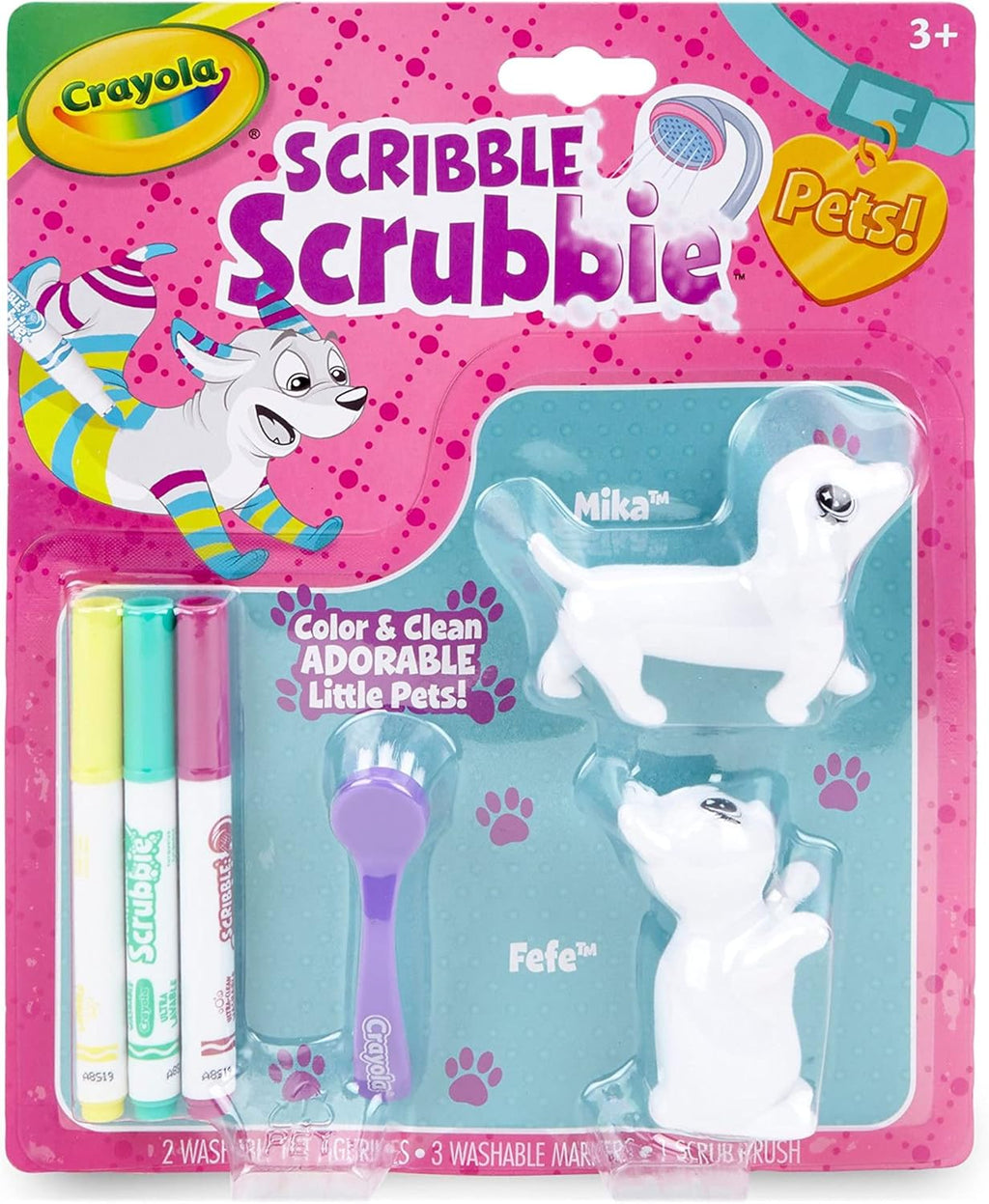 Scribble Scrubbie Pets, Dog & Cat, Kids Toys, Gift for Girls & Boys, Age 3, 4, 5, 6