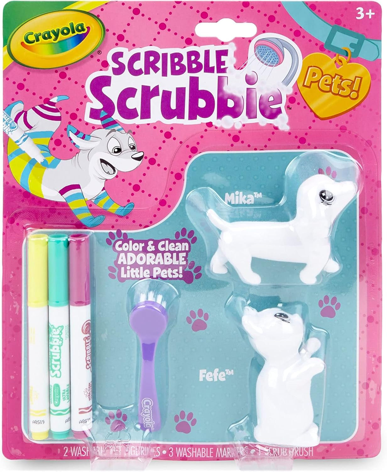 Scribble Scrubbie Pets, Dog & Cat, Kids Toys, Gift for Girls & Boys, Age 3, 4, 5, 6
